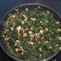 Espinacas con palitos de cangrejo