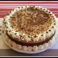 Tarta de turrón y chocolate