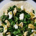 Piadina Romagnola de espinacas y pollo