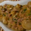 CAZUELITA DE CHAMPIÑONES GUISADOS CON MOLLEJAS
