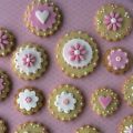 Galletas decoradas de flores
