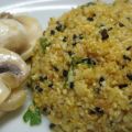 COUS COUS DE COLIFLOR CON CHAMPIÑONES MARINADOS