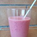 Batido natural de fresas y leche de soja
