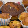 Magdalenas de naranja y chocolate