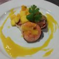 Medallones de salmón al horno en salsa de mango
