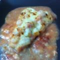 Merluza con gambas gratinada