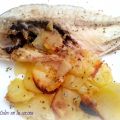 DORADA AL HORNO CON PATATAS AL AROMA DE AJO