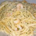 Espaguettis con gambas al ajillo
