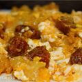 Revuelto de patatas y chorizo