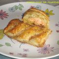 TRENZA DE HOJALDRE CON SALMÓN Y PUERRO