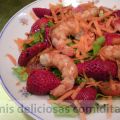 ENSALADA TEMPLADA DE GAMBONES Y FRESONES