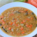 Sopa de lentejas rojas con hinojo y miso