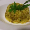 Arroz con carne y especias a las Marroquí.