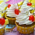 Cupcakes de piña colada