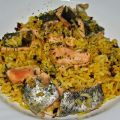 Arroz con trucha, al curry