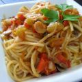 Espaguetis fáciles con verduras
