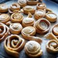 Tallarines dulces enrollados