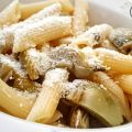 PENNE RIGATTE CON ALCACHOFAS