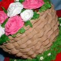 CESTA DE FLORES PARA LA FRUTERA