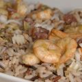Ensalada templada de arroz y frutos del mar
