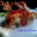 PASTEL SALADO DE ENSALADILLA Y SALMÓN AHUMADO