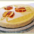 Tarta mousse de melocotón con queso light