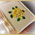 Tarta fondant con florecitas