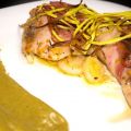 Pollo con bacon y salsa verde de limón