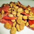 Habitas fritas con jamón