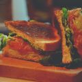 Sandwich de salmón y manzana