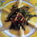 pencas de acelgas con jamón   ( muy fácil )