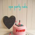 Spa party cake