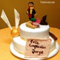 TARTA DE NARANJA Y CHOCOLATE CON HARRY POTTER