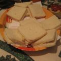 Sandwiches de pollo y salmón