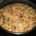 ARROZ DE MAR Y MONTAÑA CON GAMBAS Y SETAS