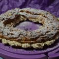 Paris Brest con nata y café