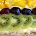 Tarta de hojaldre y frutas