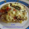 Pastel de carne gratinado con coliflor
