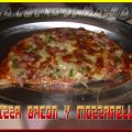 Pizza bacón y mozzarella