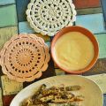 Espárragos fritos con salsa de mostaza