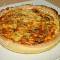 Quiche 'ligera' de champiñones y puerro
