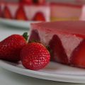 Tarta de mousse de fresas