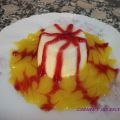 GELATINA DE NATA CON CREMA DE MANGO Y ARANDANOS