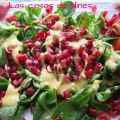 ENSALADA DE GRANADA Y CANÓNIGOS  PARA NAVIDAD