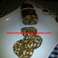 Falsa morcilla de chocolate y frutos secos