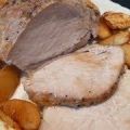 Lomo asado con manzanas