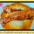 SALMÓN A LA PLANCHA MARINADO EN SOJA Y NARANJA