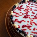 Tarta de mousse de chocolate blanco