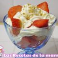 Receta de Copa de fresas con nata