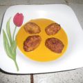 Repápalos de bacalao con crema de azafrán
